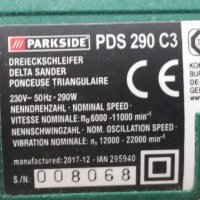 Виброшлайф Parkside PDS 290 C3, снимка 3 - Други инструменти - 29402083