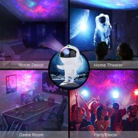 Светлинен галактически проектор астронавт нощна лампа за деца, снимка 5 - Детски нощни лампи - 44148705