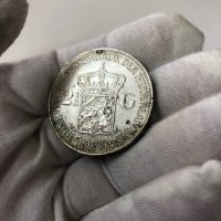 Нидерландия 2½ гулдена, 1939 монета, снимка 4 - Нумизматика и бонистика - 38403333
