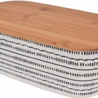 Кутия за хляб от бамбук с капак тип дъска - размери 36.5 x 20.5 x 12.5, снимка 5 - Кутии за съхранение - 29412904
