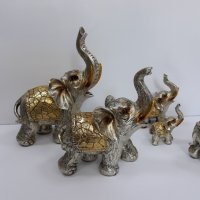 Златни слонове - 5 различни размера.Символ на щастието., снимка 2 - Декорация за дома - 37620313