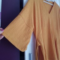 Дамска блуза цвят горчица размер 44/46, снимка 3 - Туники - 36692872