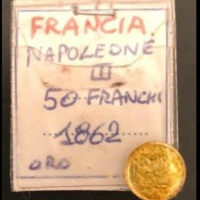  Златна монета Франция Наполеон 1862г, снимка 3 - Нумизматика и бонистика - 44687419