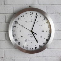 Стенен часовник с 24 часов циферблат, снимка 1 - Стенни часовници - 44601841