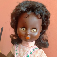 Стара кукла негърка афро Германия винтидж 40 см, снимка 2 - Колекции - 44925353