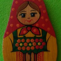 Руска дървена матрьошка , снимка 1 - Декорация за дома - 29371862