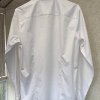 Класическа бяла риза гладък памук, снимка 1 - Ризи - 29198668