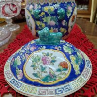 Уникална рядка антикварна колекционерска китайска купа , снимка 8 - Антикварни и старинни предмети - 42210962