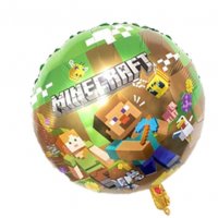 2 вид Minecraft Майнкрафт кръгъл фолио фолиев балон хелий или въздух рожден ден, снимка 1 - Други - 31892888