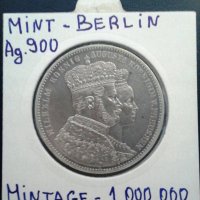  Монета Прусия 1 Талер 1861 г  Вилхелм I, снимка 2 - Нумизматика и бонистика - 28957431