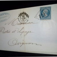 Пощенски плик Франция 1863, снимка 1 - Филателия - 37165493