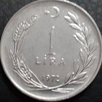 1 лира Република Турция 1972, снимка 1 - Нумизматика и бонистика - 31384398