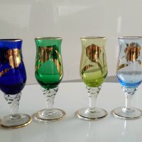 Винтидж Мурано кристални чаши за ракия ликер Murano Италия, снимка 4 - Други ценни предмети - 42123012