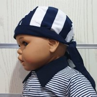 Нов моряшки детски бандан (кърпа за глава), от 1 месец до 18 години, снимка 2 - Шапки, шалове и ръкавици - 29974672