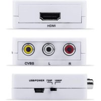HDMI към RCA AV конвертор адаптер преобразовател на видео и аудио, снимка 5 - Приемници и антени - 44423453