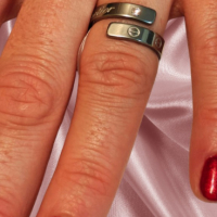 Уникален дамски пръстен от неръждаема стомана с камъни цирконий Doria, снимка 2 - Пръстени - 44629172