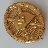 Немски орден първа степен златен"За раняване"WW2, снимка 10 - Антикварни и старинни предмети - 36692608