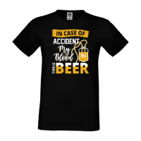 Мъжка тениска In Case Of Accident My Blood Type Is Beer,Бира,Бирфест,Beerfest,Подарък,Изненада,Рожде, снимка 9 - Тениски - 36378219
