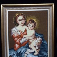 Гоблен Дева Мария с Младенеца , снимка 1 - Гоблени - 34115265