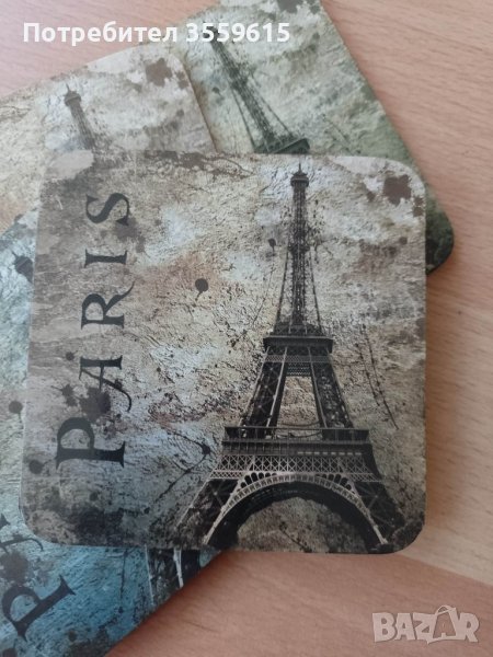 коркови подложки с Айфеловата кула от Париж, Франция, снимка 1