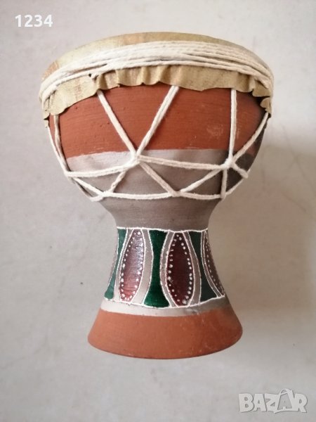 Малка глинена тарамбука h 12 cm. , снимка 1