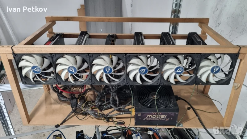 6x 470 8GB Mining Rig Копачка за криптовалути, снимка 1