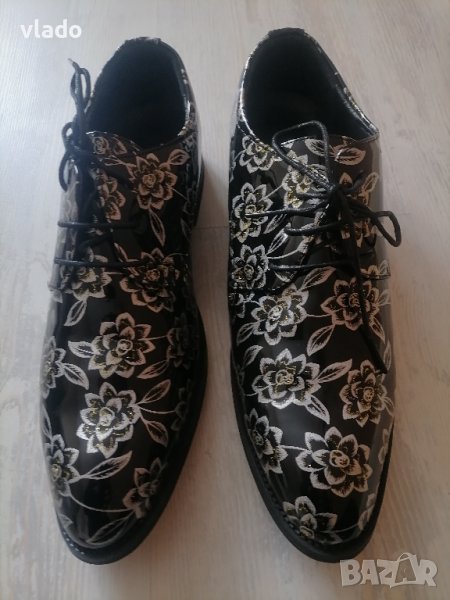 Мъжки лачени официални обувки , снимка 1