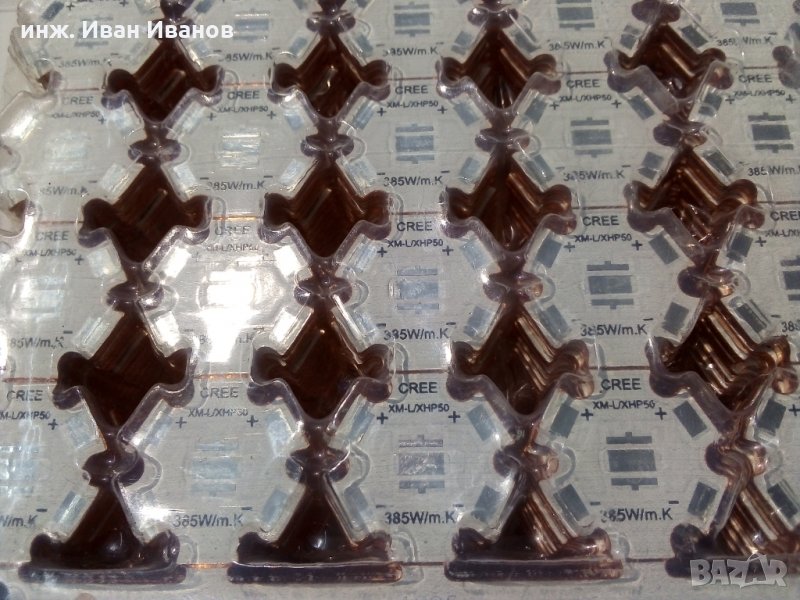 Медни печатни платки тип "звезда" за  XМ-L, XМ-L2 и XHP50 LED на CREE и 5050 LED, снимка 1