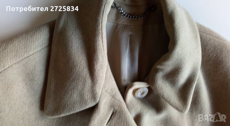 Палто, беж, вълна и кашмир, М, снимка 1