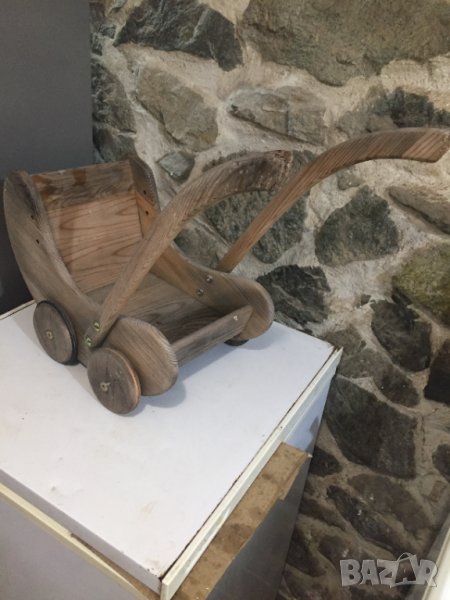 стара дървена количка, снимка 1