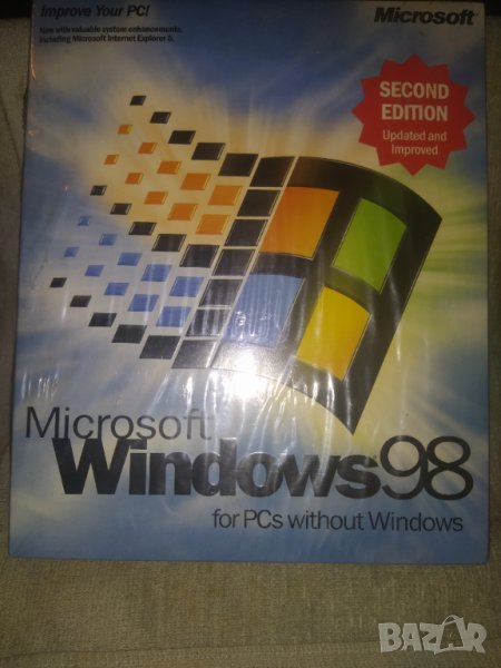Рядък оригинален неотварян Windows 98 second edition origin : Ireland, снимка 1