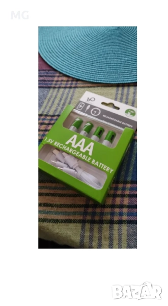 Акумулаторни li-On презареждащи се ААА Usb C батерии + Кабел., снимка 1