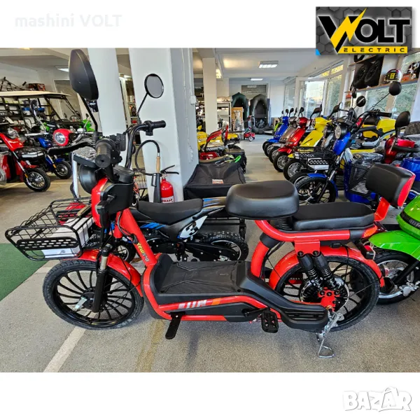 Електрически скутер- велосипед с педали 20" джанти, BULLMAX SNAKE, 750W, 48V, 20Ah, RED, снимка 1