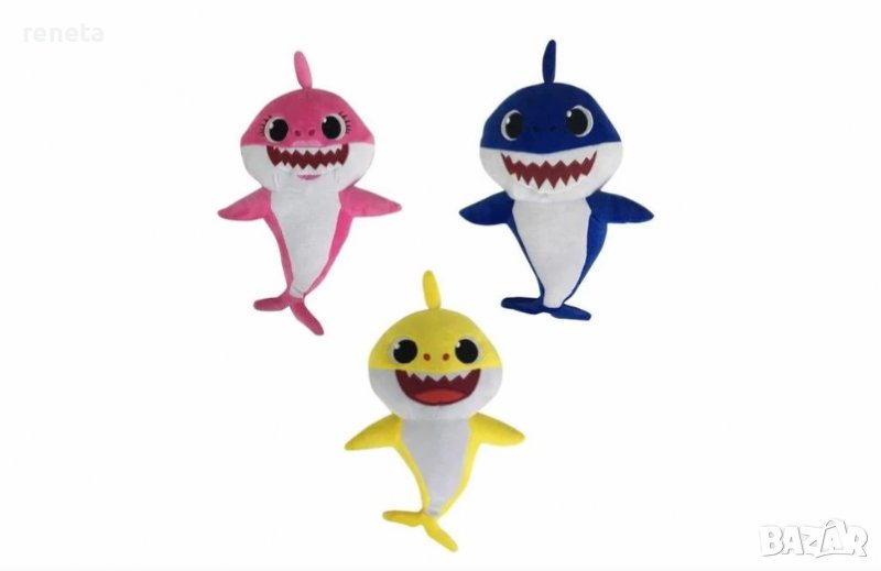 Комплект Играчки Baby Shark,  Плюшени, 3 БРОЯ,  37 см., снимка 1