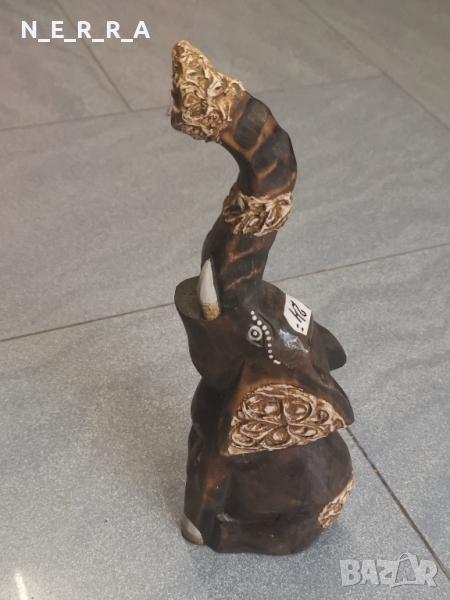 Дървена фигура на слон от африканско дърво, снимка 1