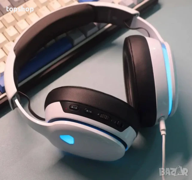 Нови безжични Wireless слушалки Captain 300 Бели или Черни за PC, PS4, PS5, Mac, снимка 1