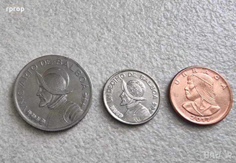 Монети . Панама. Балбоа . 3 бр., снимка 1