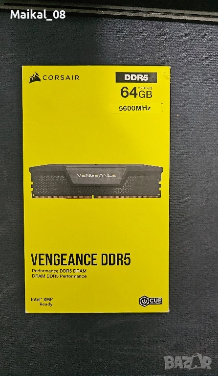 Corsair DDR5 64GB (2x32GB) 5600MHz, снимка 1