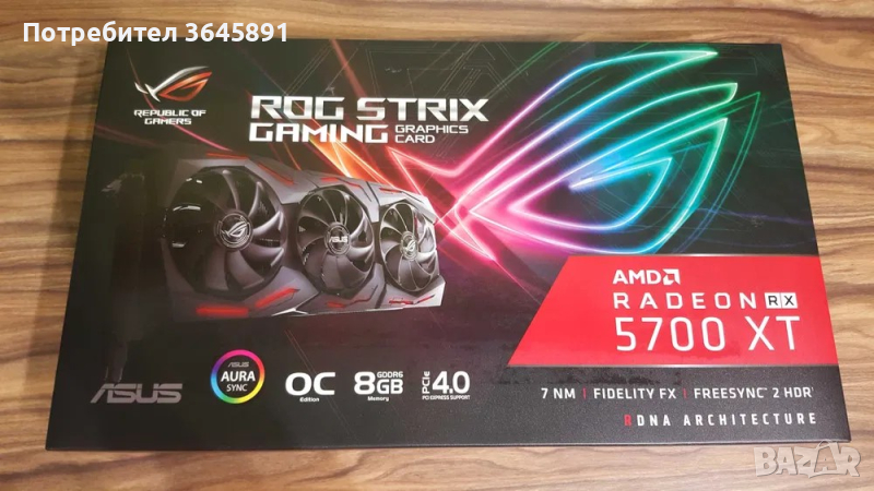 ASUS ROG Strix Radeon RX 5700XT OC Edition 8GB,PowerColor Red Devil Radeon RX 5700 XT 8GB - 399 лв., снимка 1