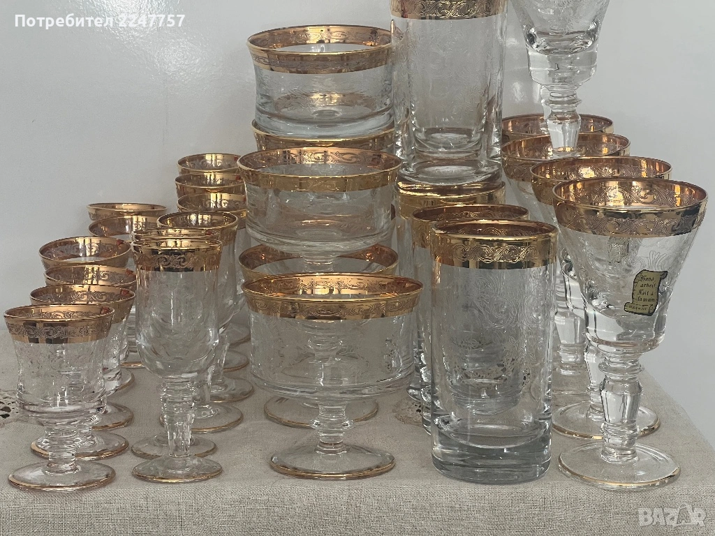 Кристални чаши Murano Medici, снимка 1