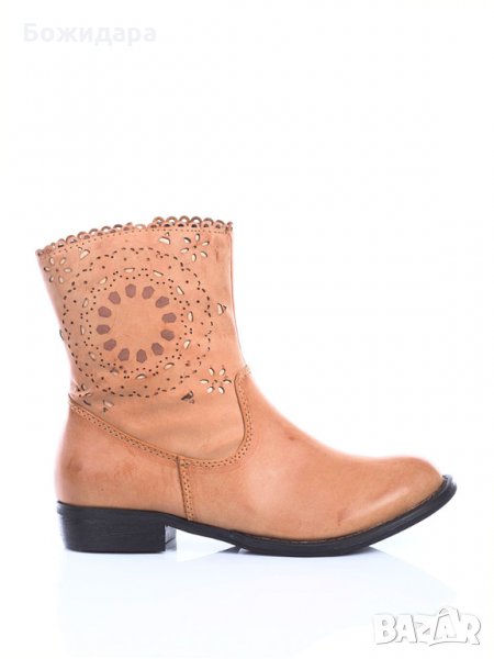 Ежедневни дамски боти от висококачествена еко кожа с активен цип отстрани, снимка 1