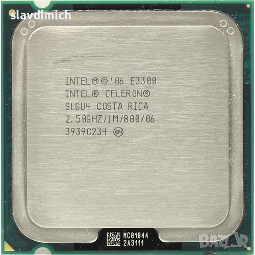 Продавам процесор CPU за компютър Intel Celeron E3300 socket 775 2.5 Ghz/ 1M/ 800 mhz, снимка 1