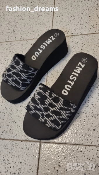 Чисто нови чехли на платформа, снимка 1