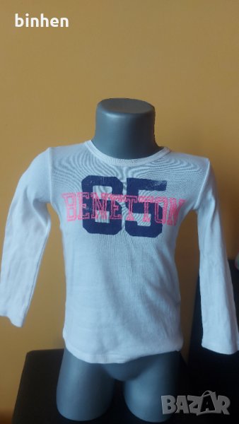 Памучна блузка Benetton 3-4 г, снимка 1