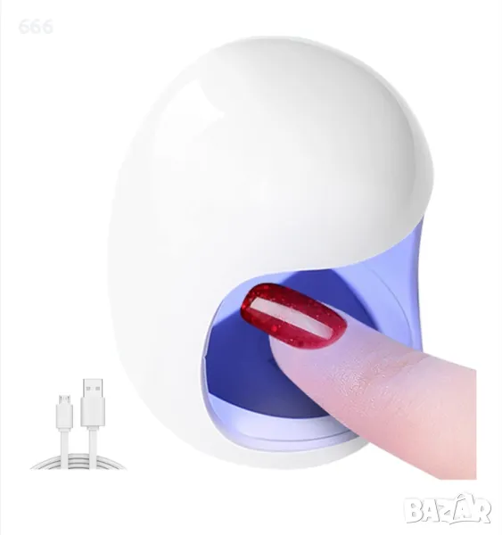 UV лампа за нокти, дизайн на яйца, преносима, USB зареждане, бързосъхнеща, снимка 1