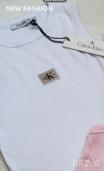Разпродажба ✨ Дамски Памучен Потник -Бял ✨ Calvin Klein , снимка 1