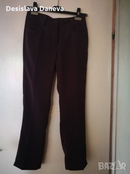 НОВ Дамски панталон, тъмно лилав, размер ХS-S. Шит по поръчка., снимка 1
