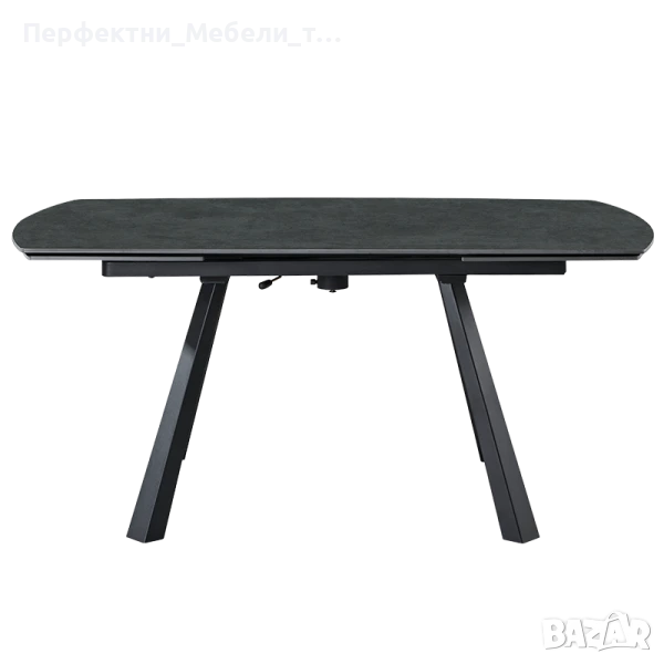 Трапезна разтегателна маса 160/90см. до 240см. със сив/клен керамичен плот -НА СКЛАД, снимка 1