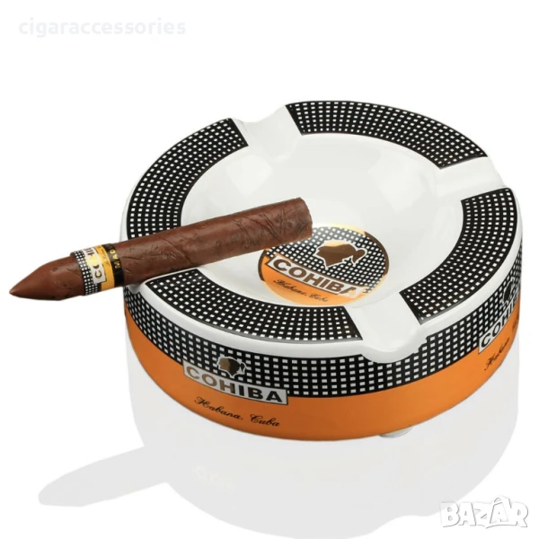Керамичен пепелник Cohiba – 4 отделения за пури, снимка 1