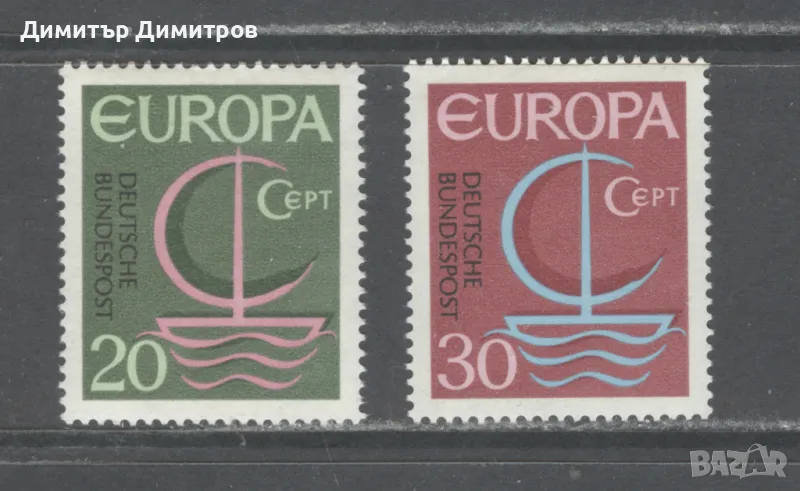 Германия 1966г - Мi 519/20 Европа комплектна серия чиста, снимка 1
